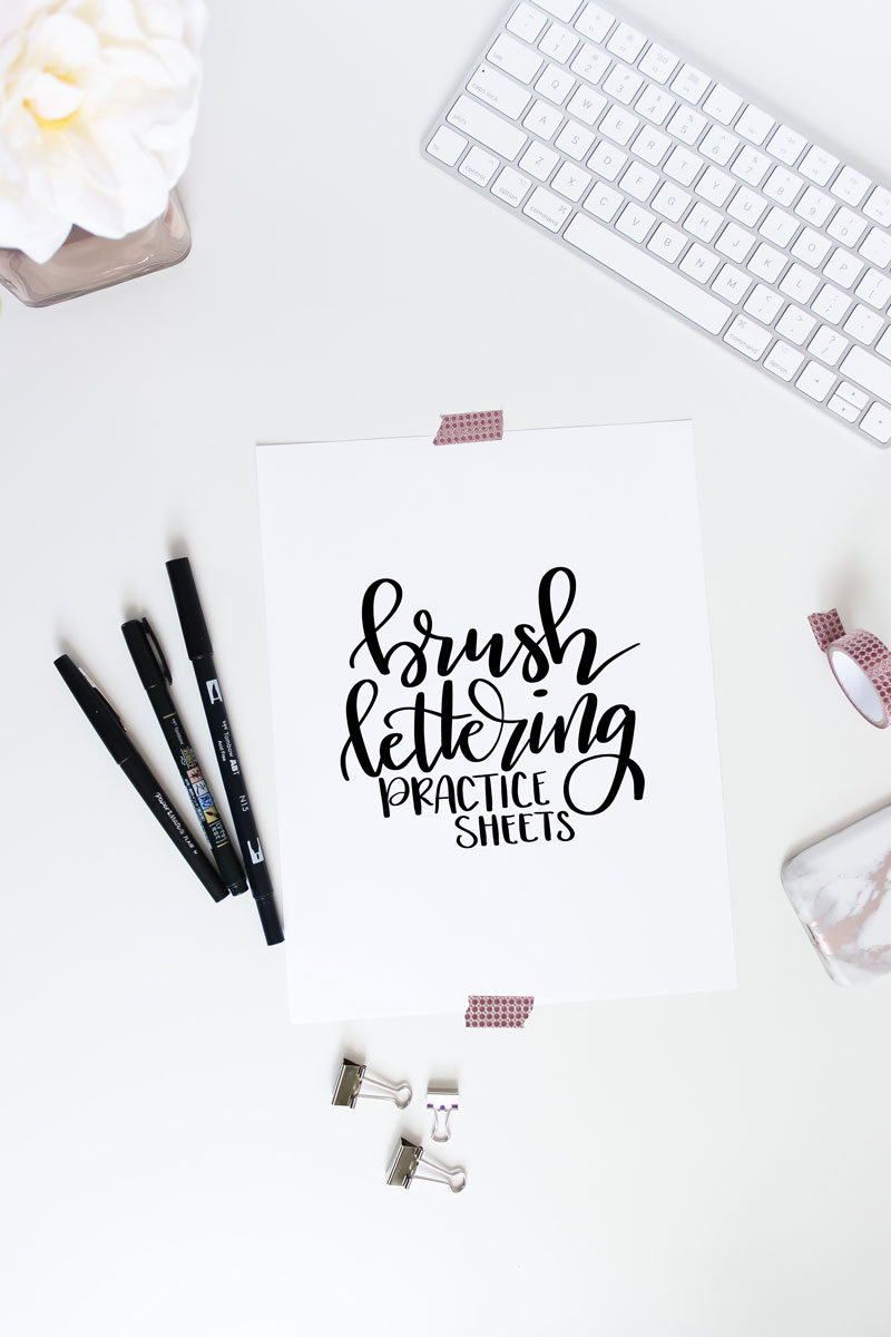 Free Printable Brush Lettering Practice Sheets