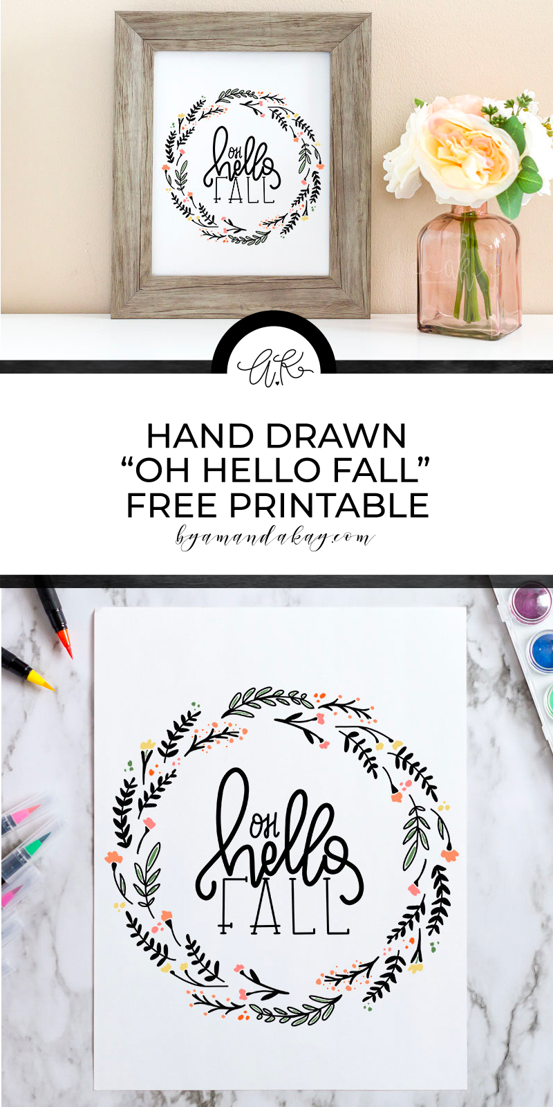Hand drawn fall inspired printable