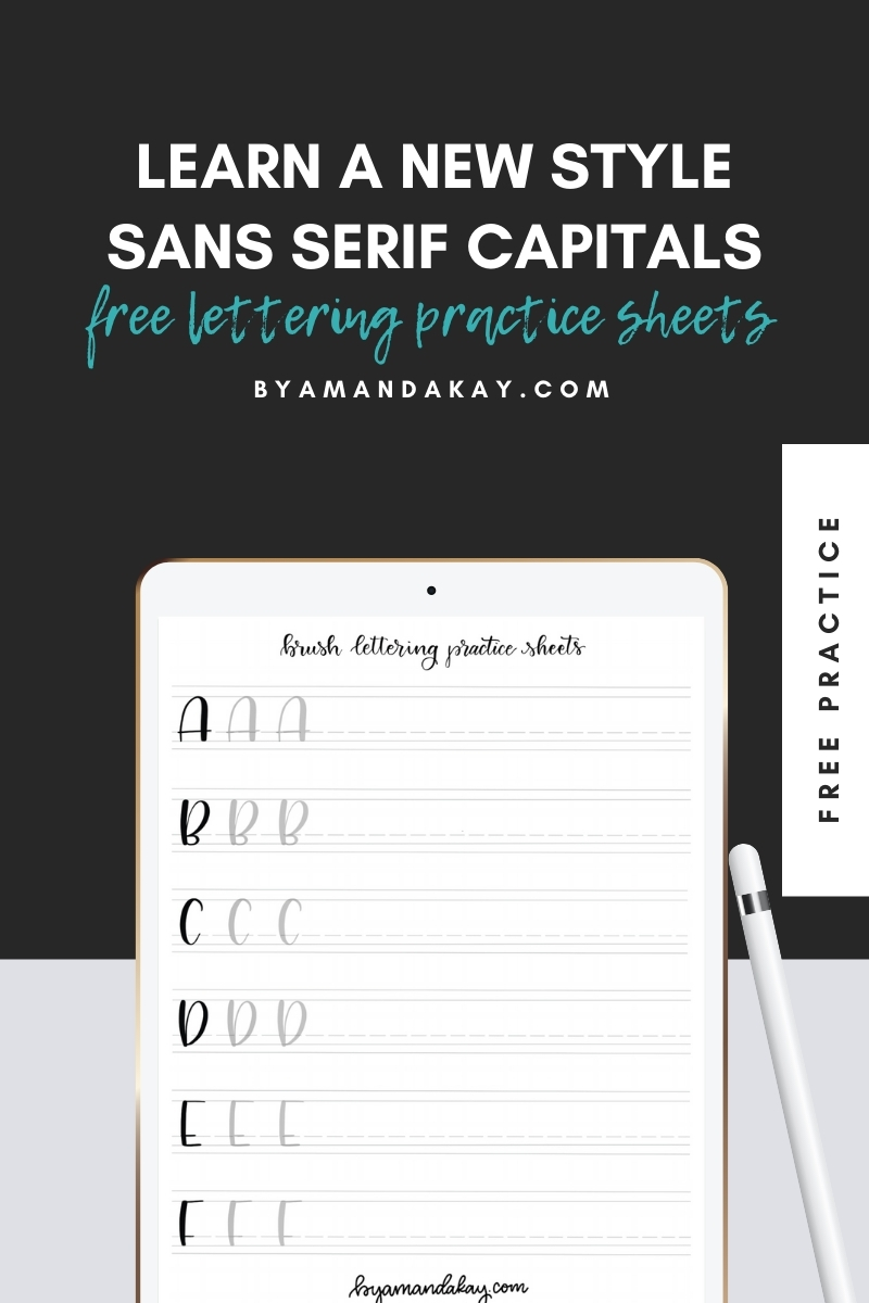 Bouncy Sans Serif Capital Letters Practice Sheets