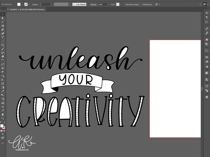How to turn procreate lettering into svg cut files step 5