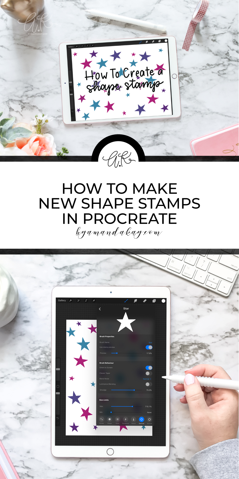 how to create a new stamp brush in procreate