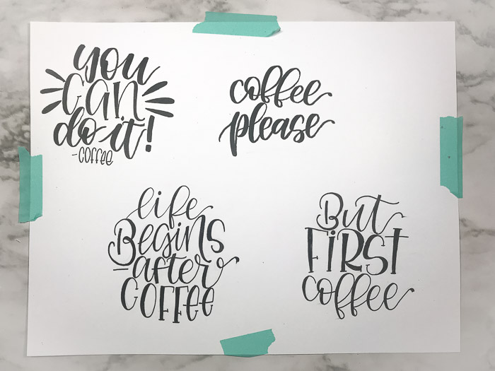 coffee quotes thumbnail sketches