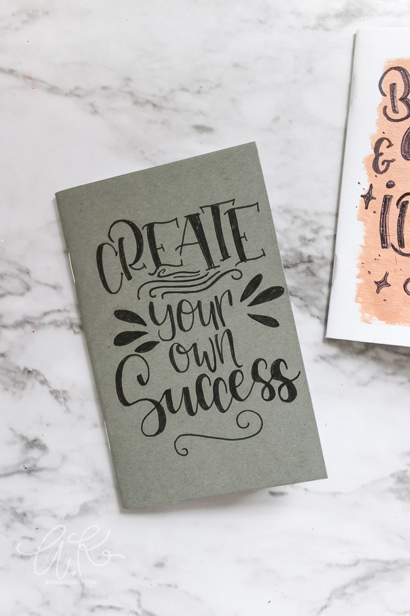 Hand Lettered Mini Notebooks | DIY Gift Idea