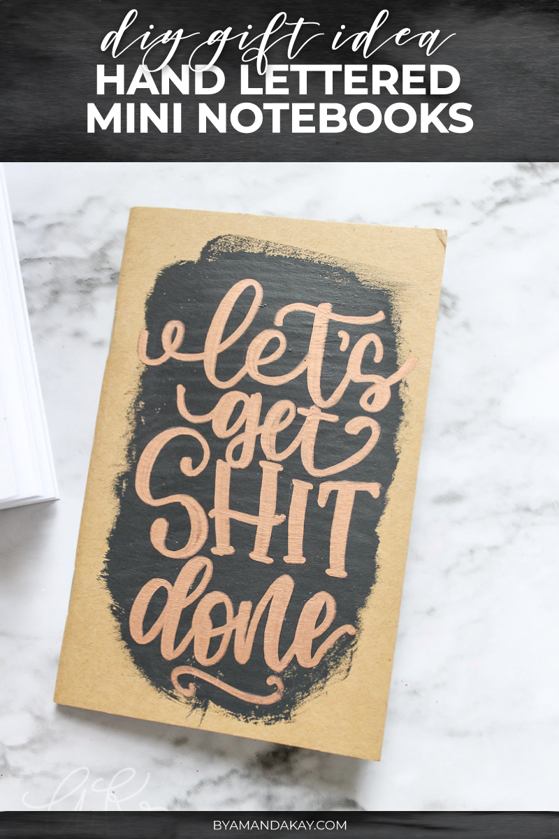 hand lettered notebooks cover