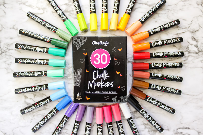chalkola chalk markers in rainbow order