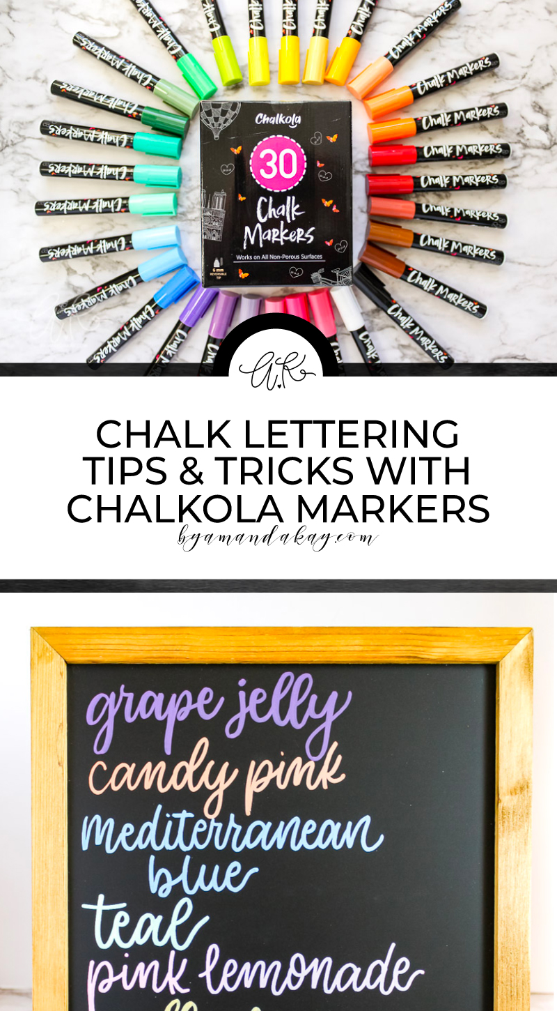 long pin for lettering with chalk markers