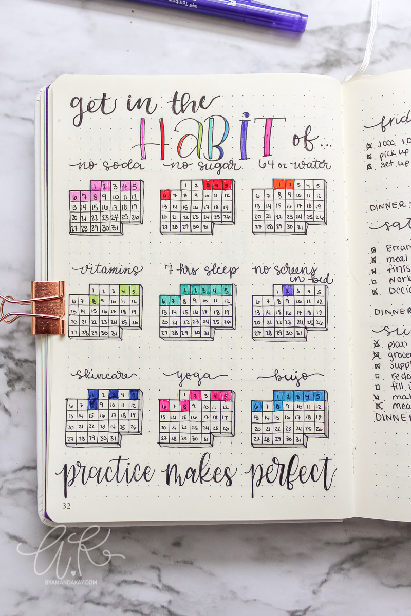 January Habit Tracker ideas