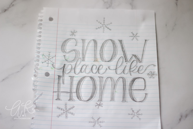 snow place like home rough sketch